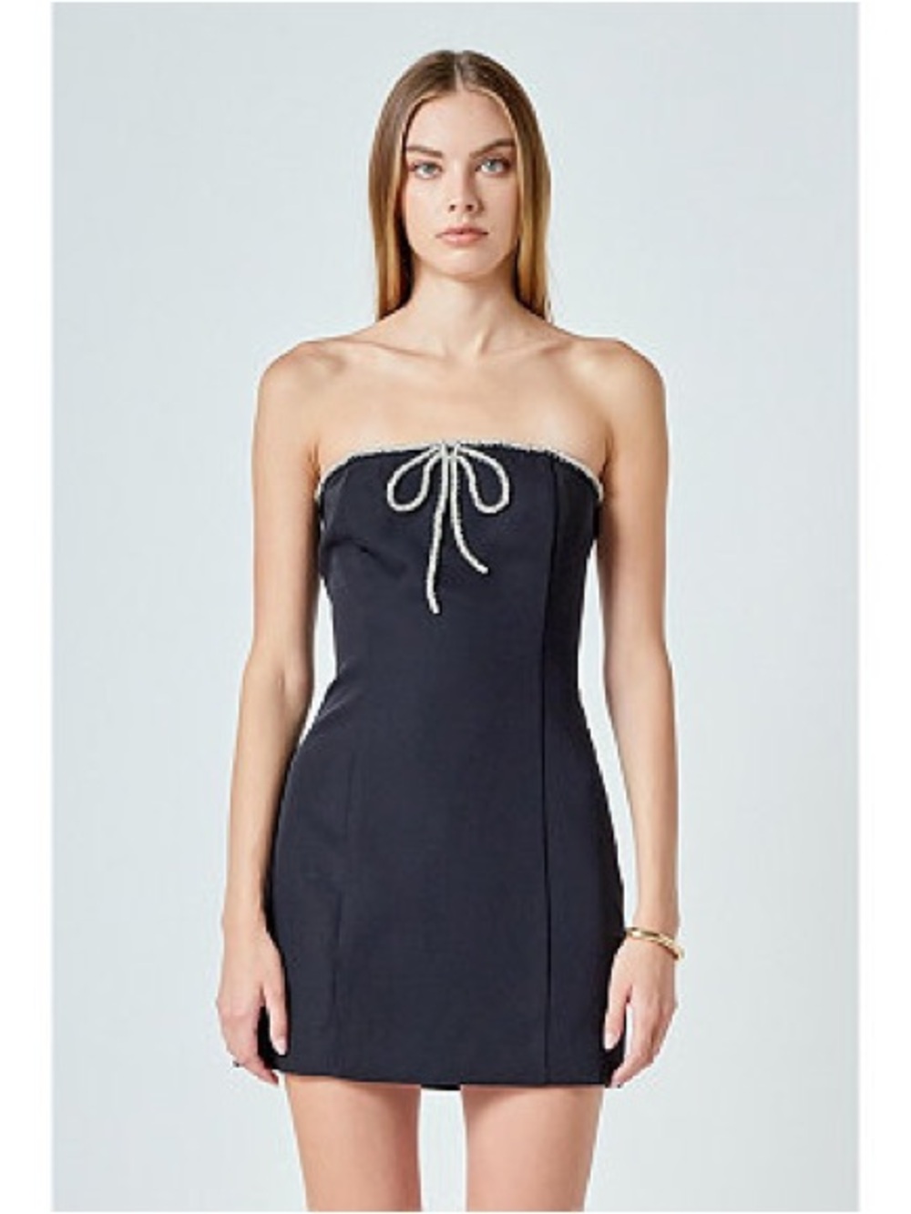 ENDLESS ROSE STRAPLESS BOW MINI DRESS - Picture 4 of 4